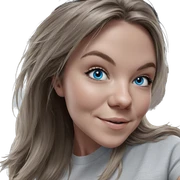 smiling girl with blue eyes sticker