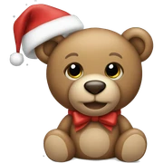 Christmas teddy bear sticker