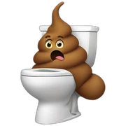 Poop in a toilet sticker