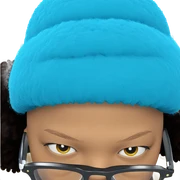 afro boy with glasses portrait sticker