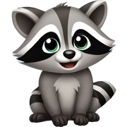 Cute raccoon  sticker