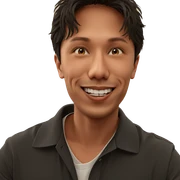 smiling boy indoors with blinds sticker