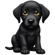 Black lab puppy sticker