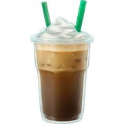 Starbuck ice coffee with ice cubes sticker