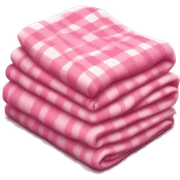 Plaid pink blanket pile sticker