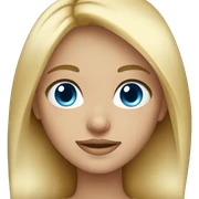 Blonde girl blue eyes sticker