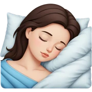 Brunette girl sleepin sticker
