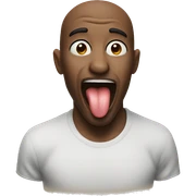 tongue out sticker