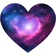 Galaxy heart sticker