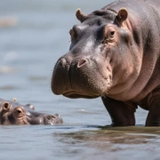Hippo sticker