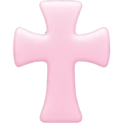 Baby pink cross sticker