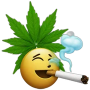 Smoking weed sticker