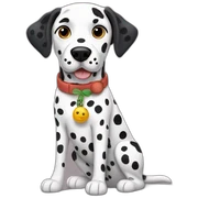 Dalmatian with boba sticker