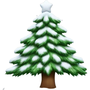 christmas tree with snow sticker
