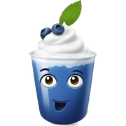 Blueberry in yogurt  sticker