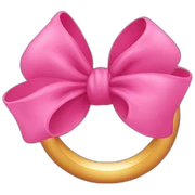 pink ring with pink bow sticker