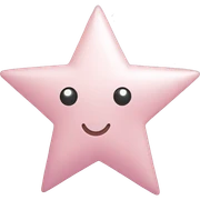 pale pink star sparkle sticker