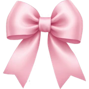 light pink ribbon bow sticker