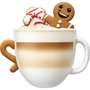 Latte with gingerbread man in it sticker
