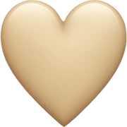 Beige heart sticker