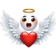 heart with angel wings sticker