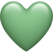 sage green heart sticker