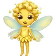 yellow fairy sticker