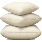 Stack of Cream colored small pillows sticker