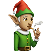 elf smoking   sticker