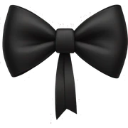 black bow sticker
