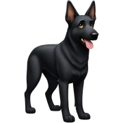Black German Shepherd  sticker