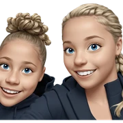 smiling girl with blue eyes sticker