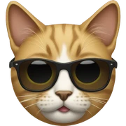 Cat with sunglasses sticker
