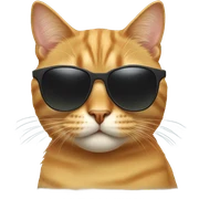Cat with sunglasses sticker