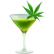 cannabis infused cocktail sticker