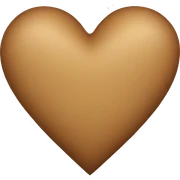 light brown heart sticker