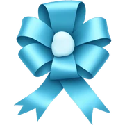  baby blue ribbon sticker