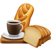 coffee with bread sticker