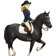 femme equitation sticker