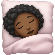 black girl sleeping sticker