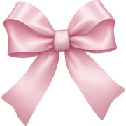 light pink ribbon bow sticker