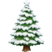 Snowy Christmas tree sticker