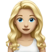 Blonde girl with blue eyes  sticker