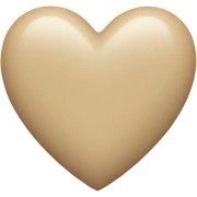 Beige heart  sticker