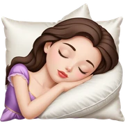 sleeping beauty brunette white girl with a silk pillow sticker
