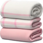 Plad white and pink blanket folded  sticker