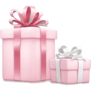 Light pink Christmas gifts under a white Christmas tree  sticker