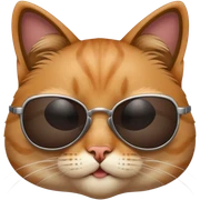 Cat with sunglasses sticker