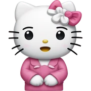 Hello kitty crying sticker