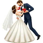 First kiss bride and groom  sticker